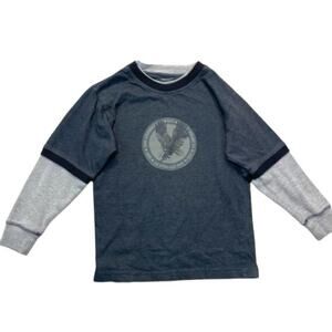 Gray Long Sleeve Thermal Shirt Boys Size Small eagle printed graphic
